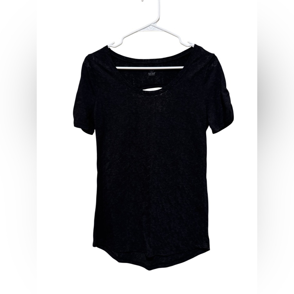 GAIAM Black Sheer Short Sleeve Women's Tee